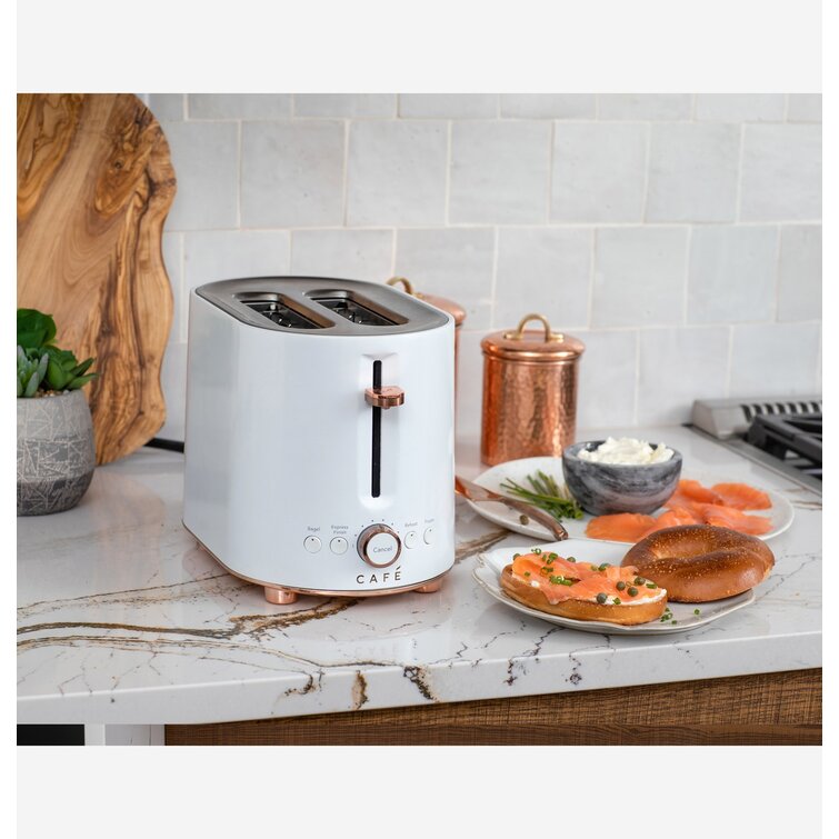 White and rose outlet gold toaster